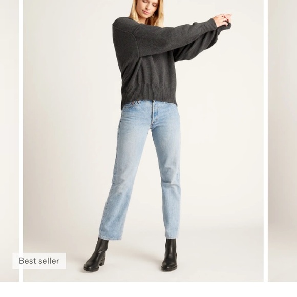 Quince Sweaters - Quince oversized cotton boyfriend sweater